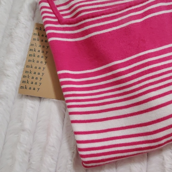 Sag Harbor Woman short sleeve pink and white striped sweater PLUS 1X - Picture 8 of 8